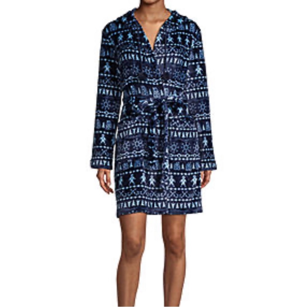 SLEEP CHIC Women’s Christmas Robe with Hoodie Size Small